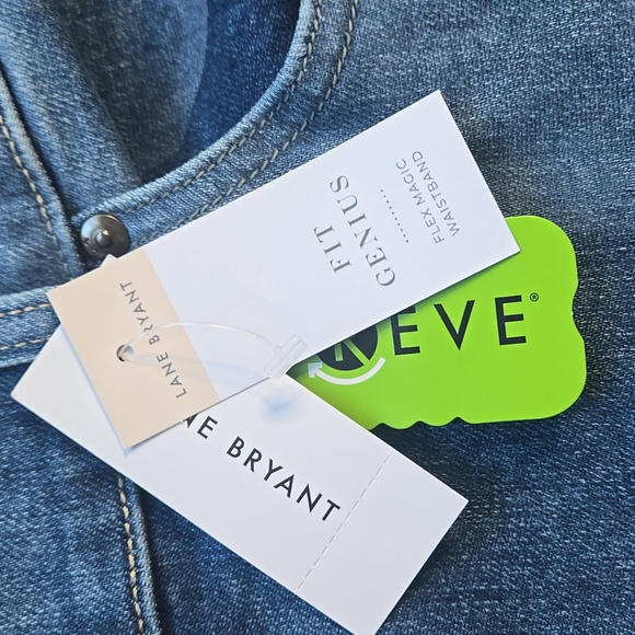 NWT Lane Bryant Patchwork Flare Jeans Size 22 Denim - Picture 7 of 13